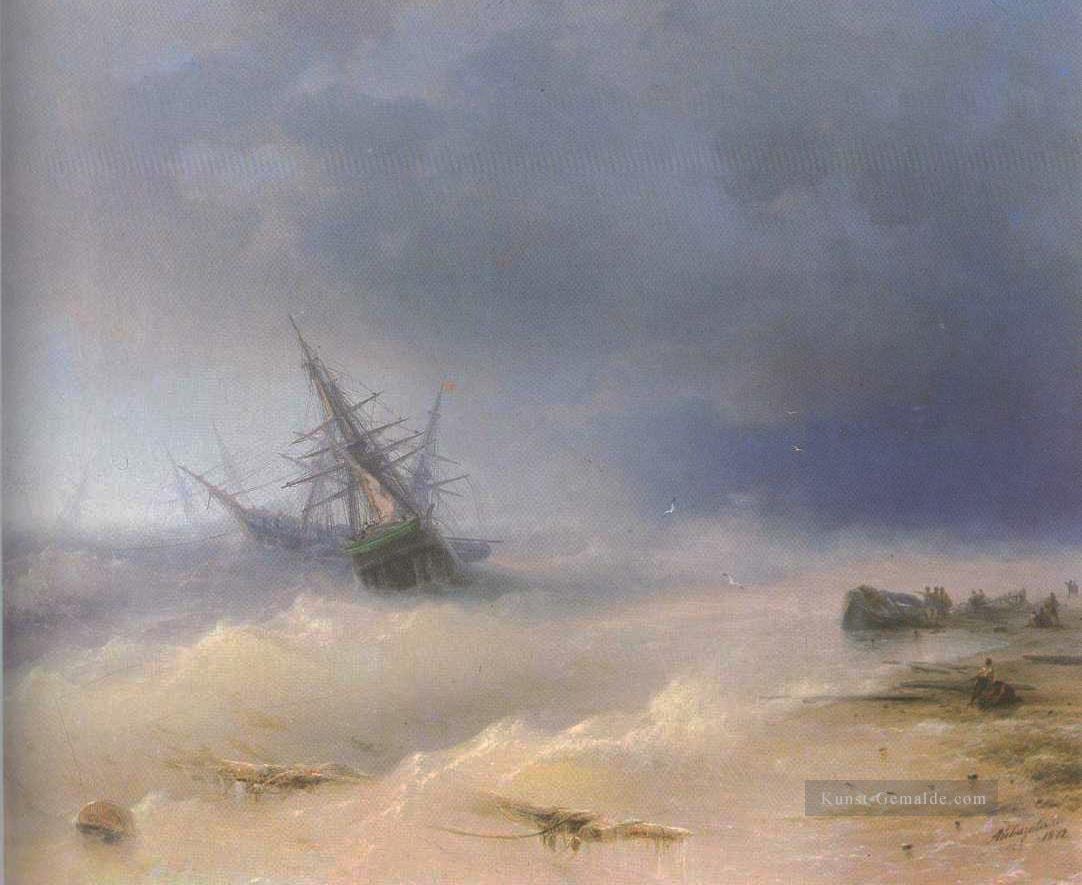 Sturm 1872 Verspielt Ivan Aiwasowski russisch Ölgemälde